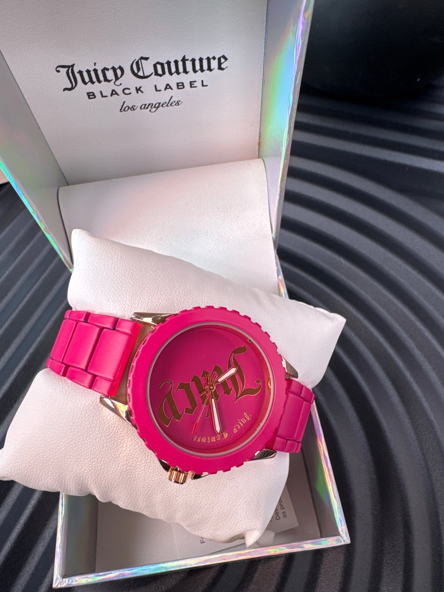 Juicy Couture bracelet strap pink watch