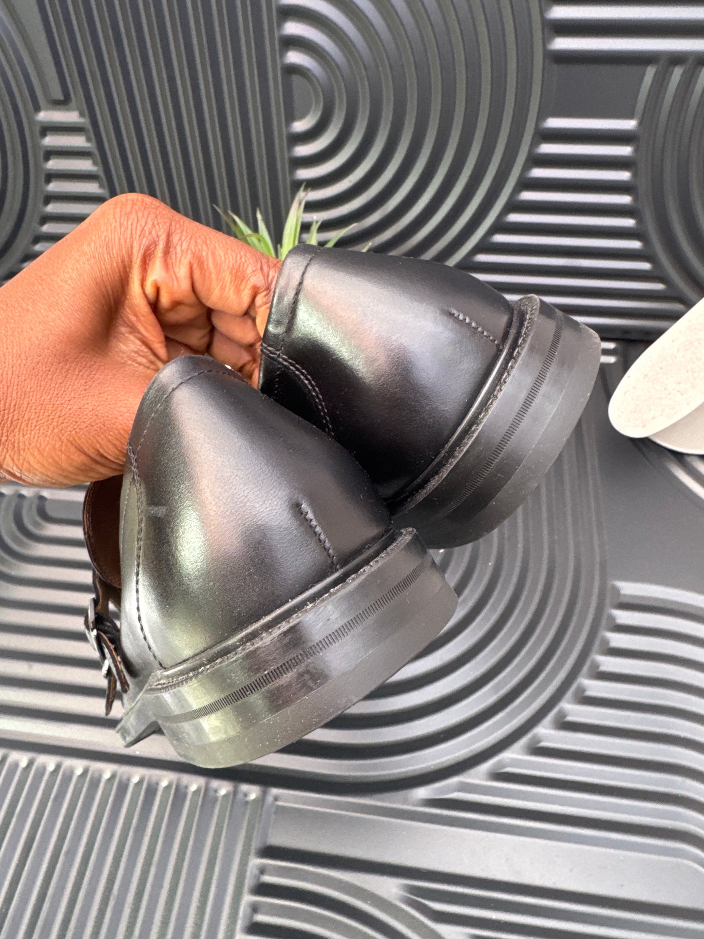 ZARA Leather Monk Shoes
