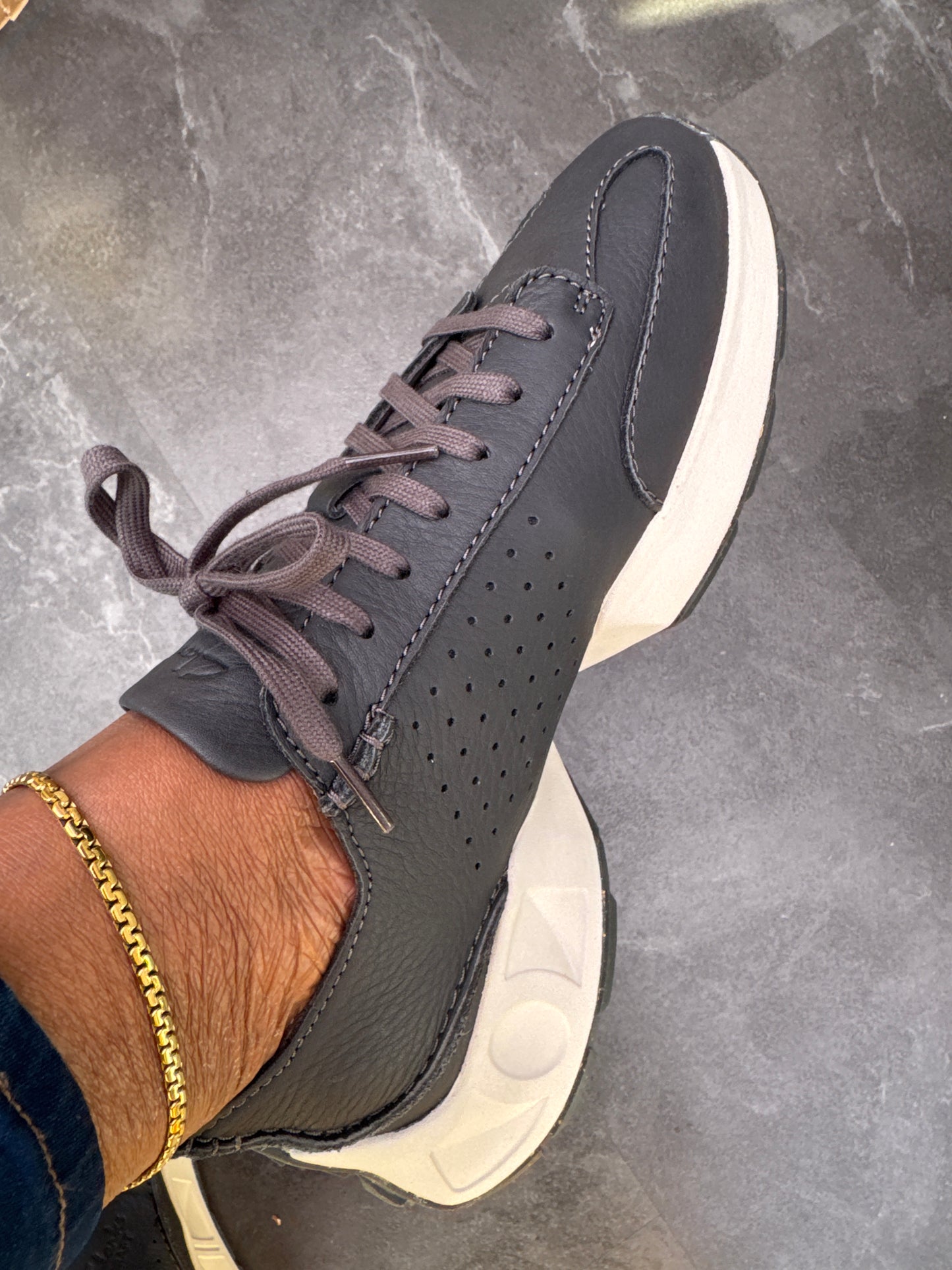 Authentic Leather Sneakers with Rubber Outsole