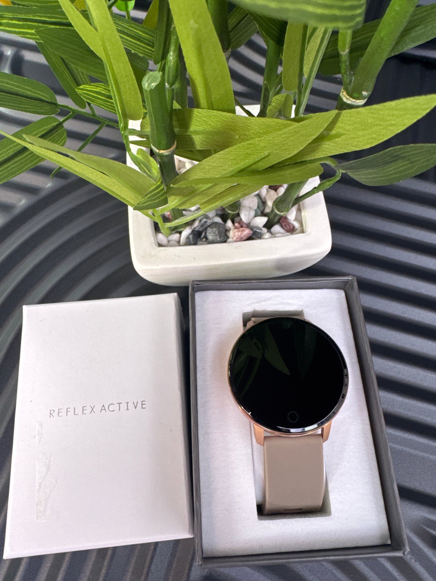 Taupe Buckle Strap Unisex Smart Watch