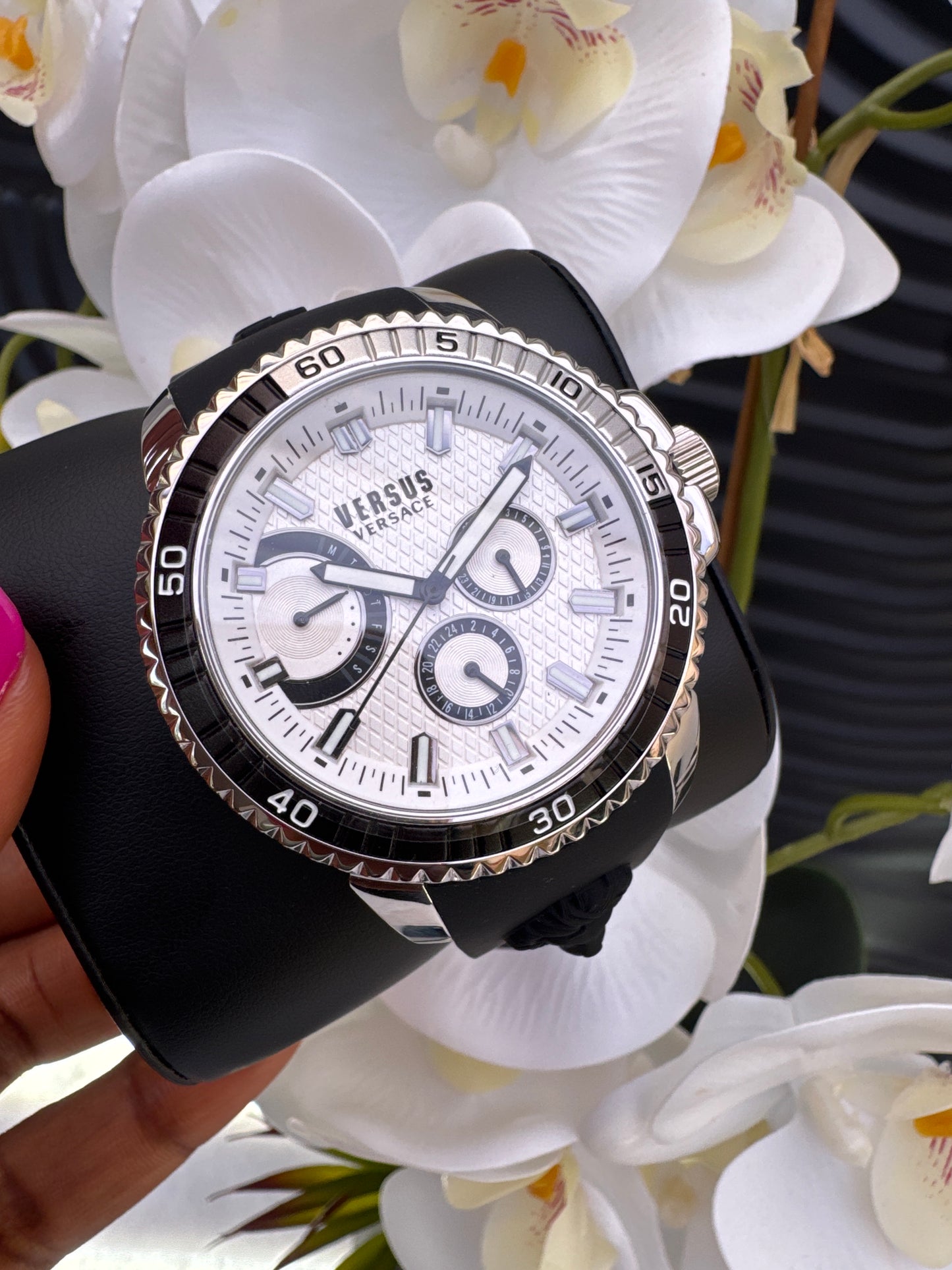 Versus Versace Chronograph Watch with Silicon Strap