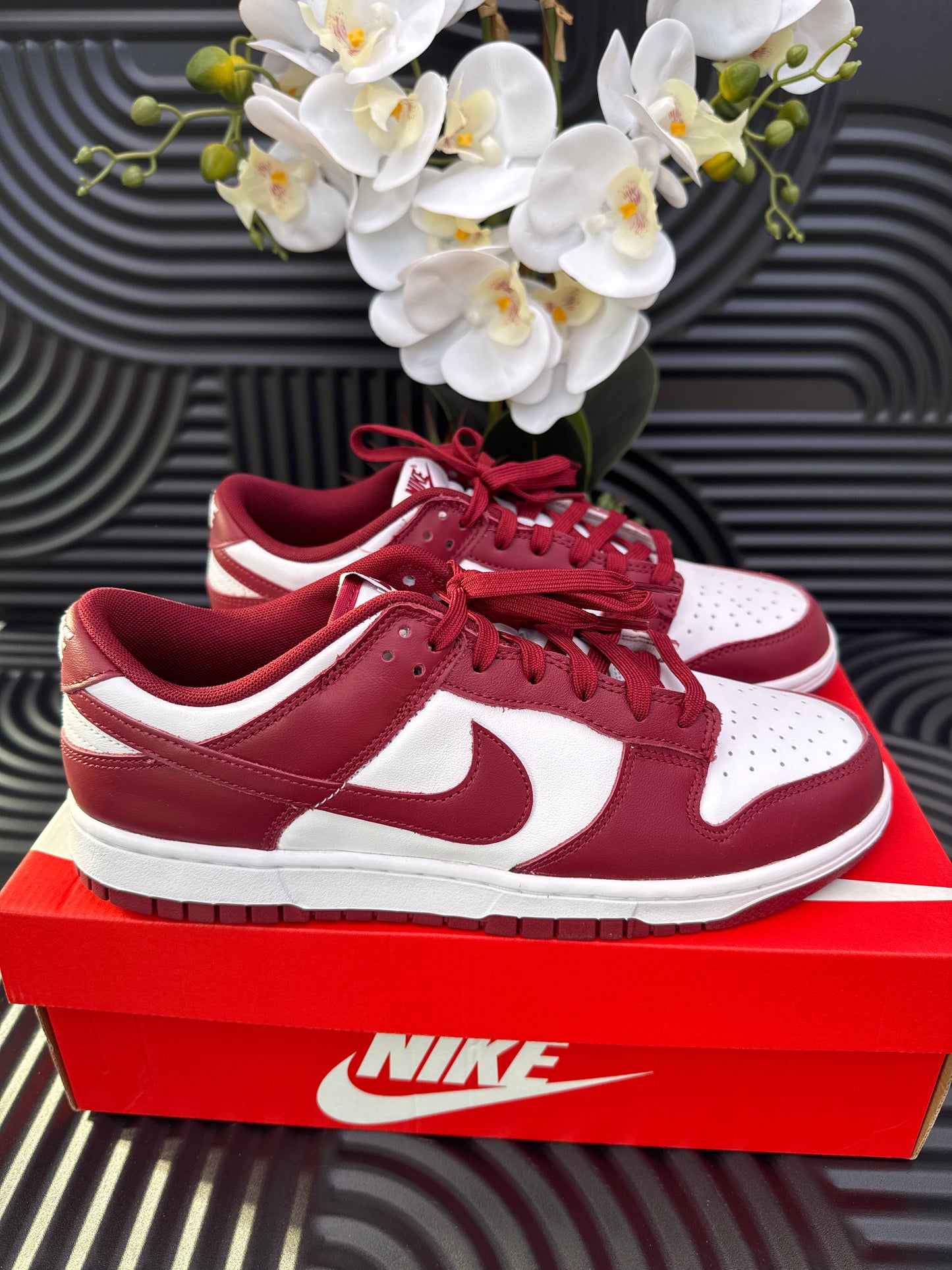 Nike Low Sneakers in Red & White