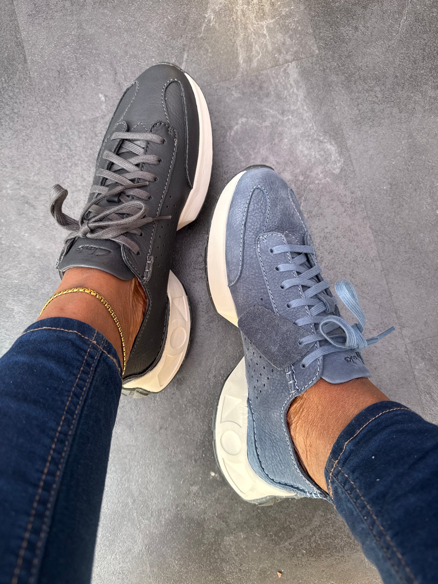 Authentic Leather Sneakers with Rubber Outsole
