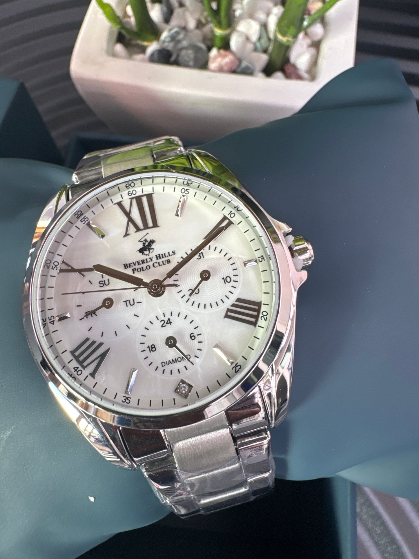 Beverly Hills Polo Club Multi-Function Silver Watch for Ladies