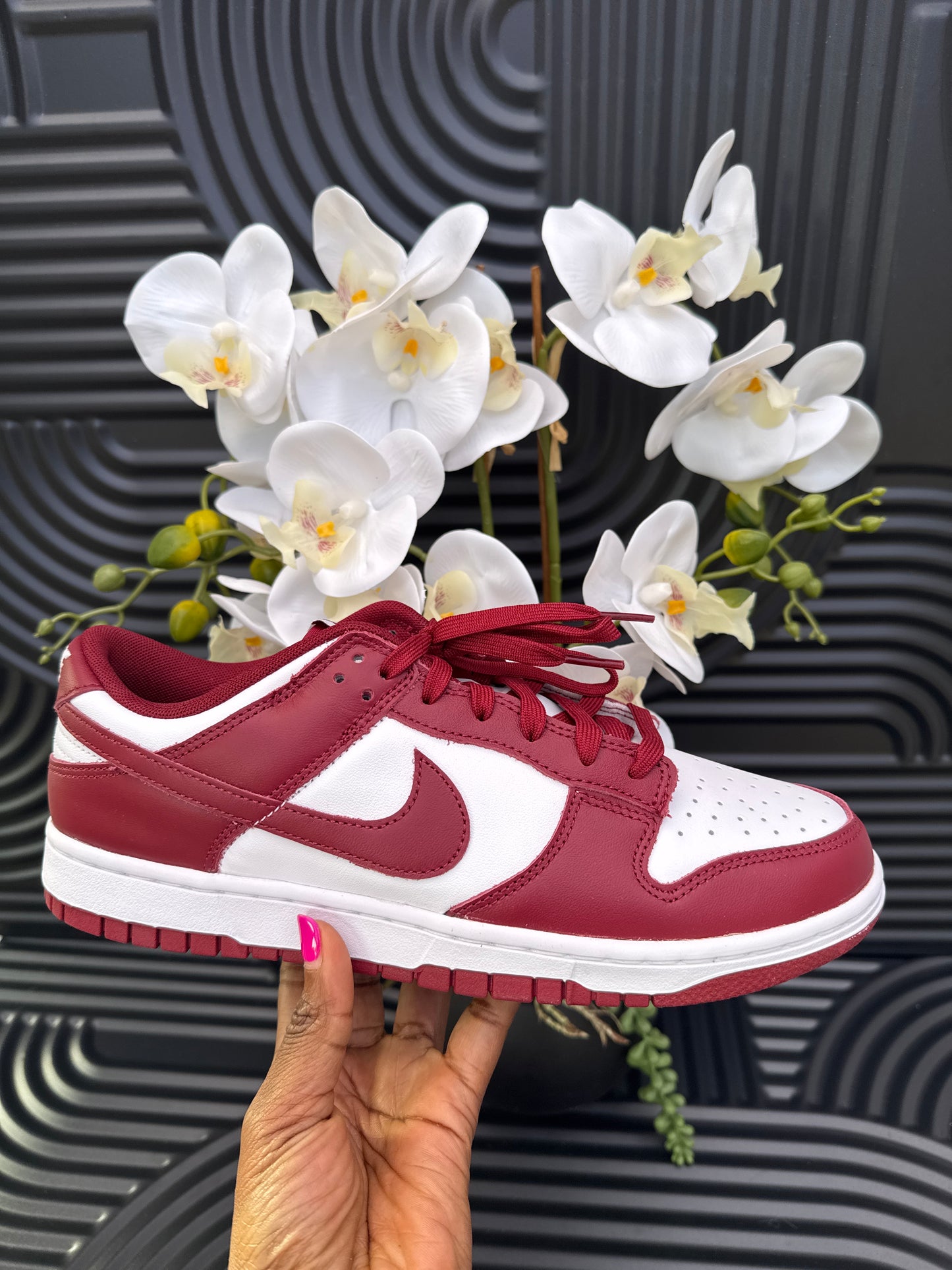 Nike Low Sneakers in Red & White