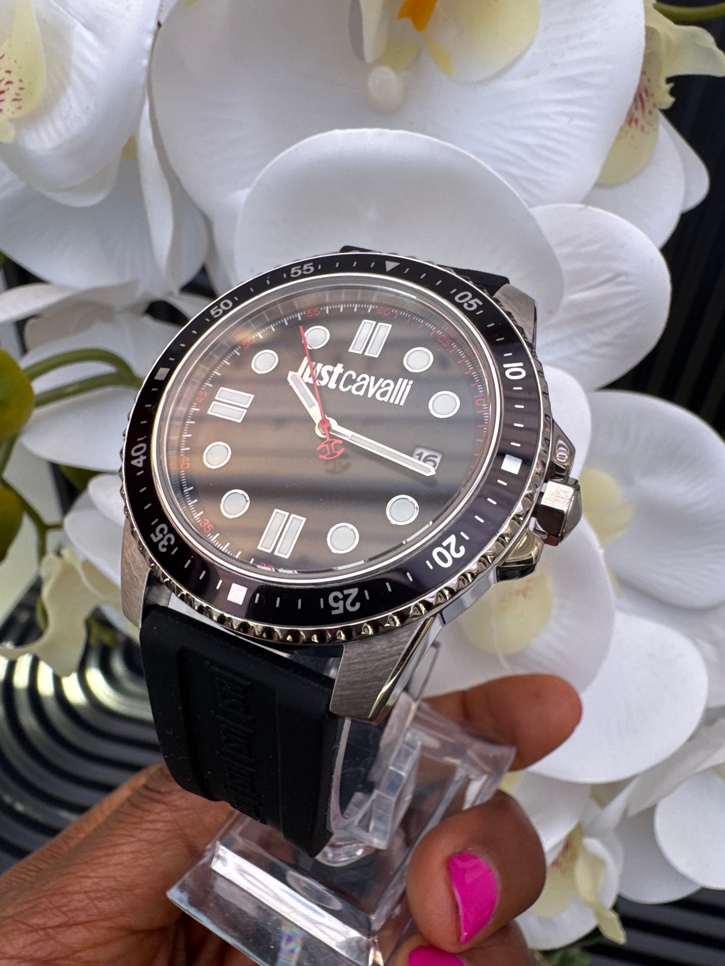 Just Cavalli Silicon Strap Watch
