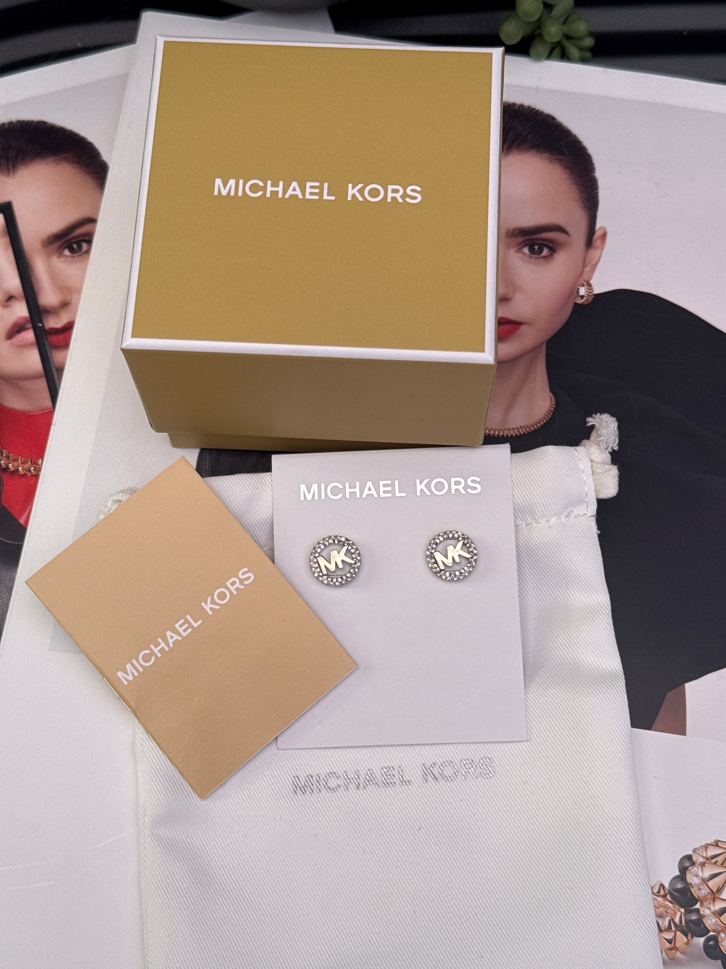 Michael Kors Ladies' Sterling Silver Stud Earrings