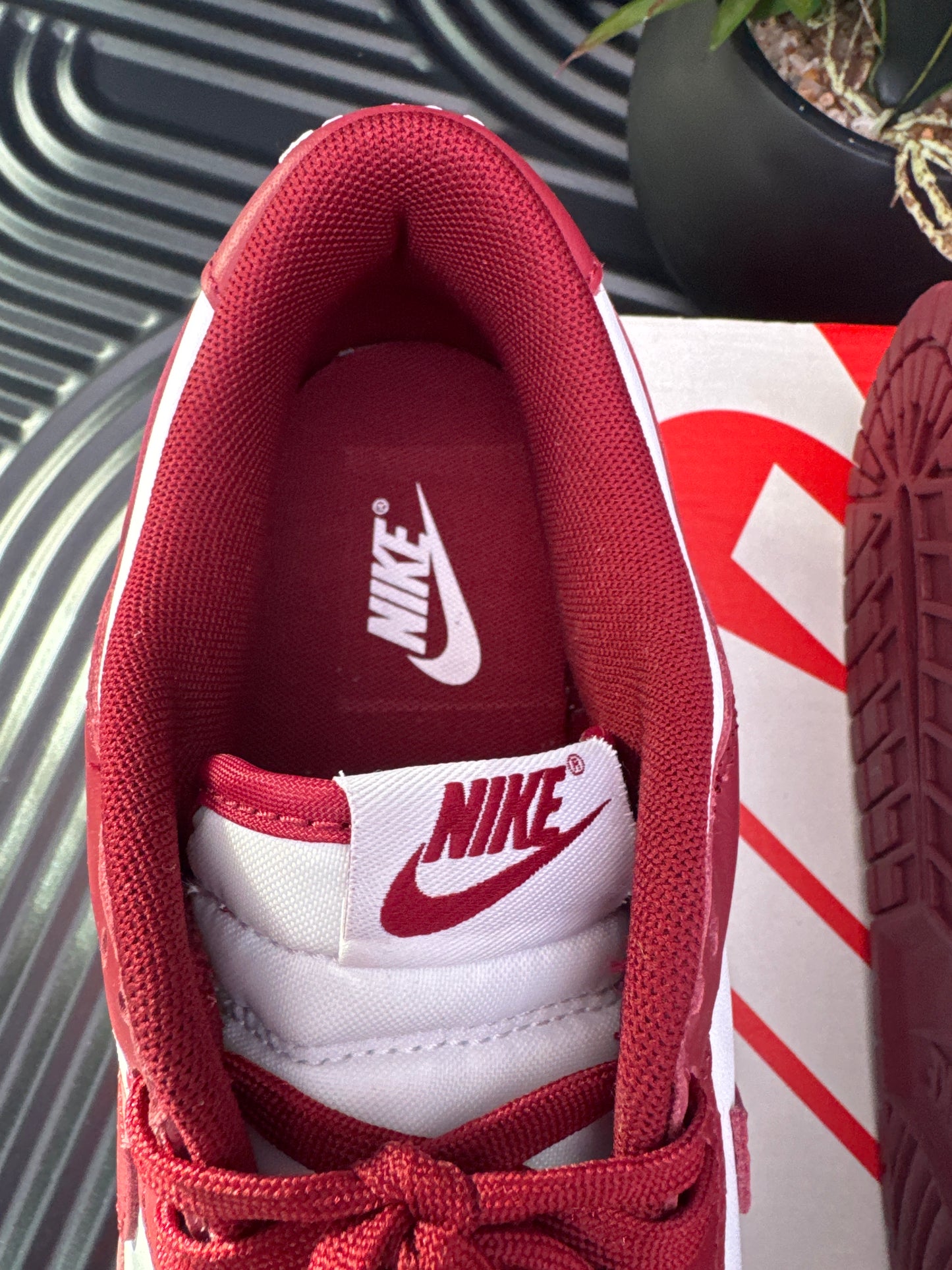 Nike Low Sneakers in Red & White