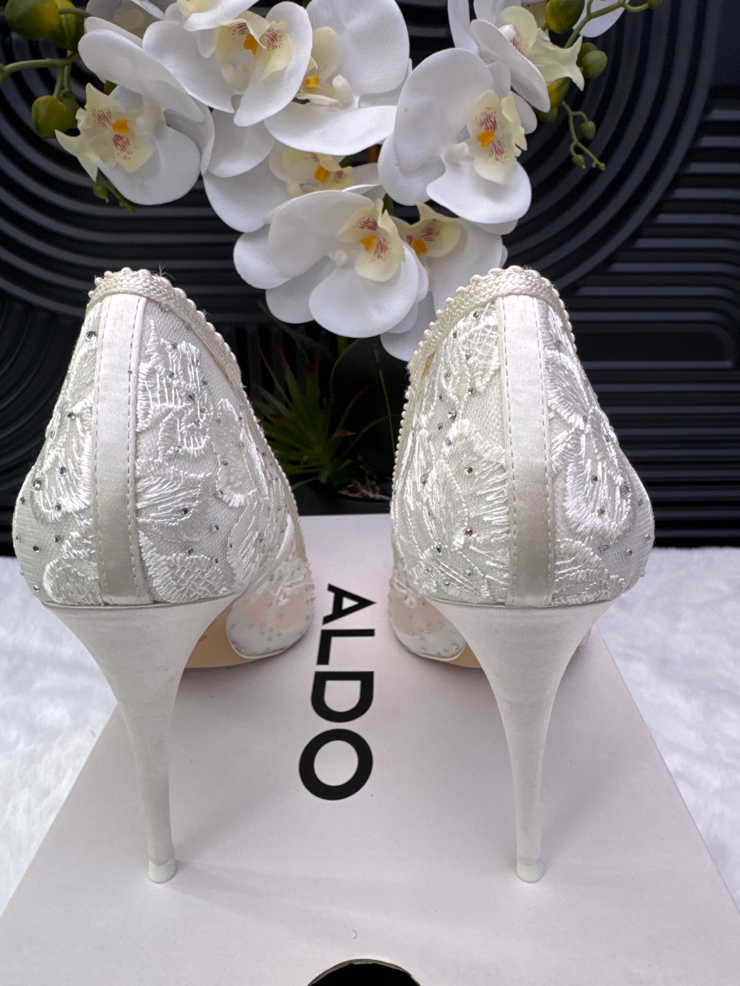 ALDO lace detail heels