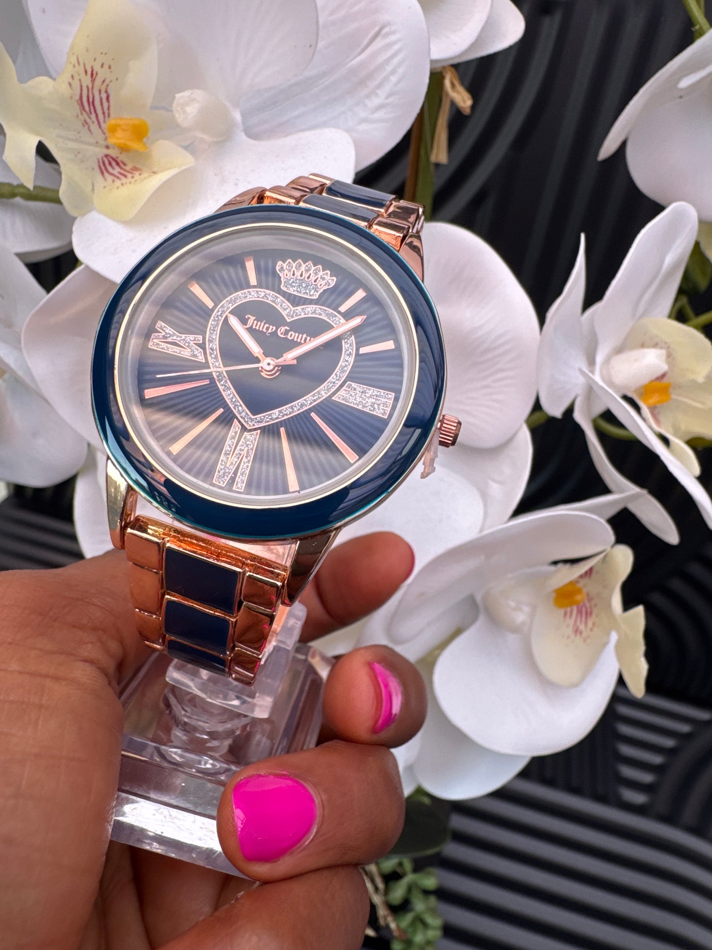 Juicy Couture Navy and gold watch