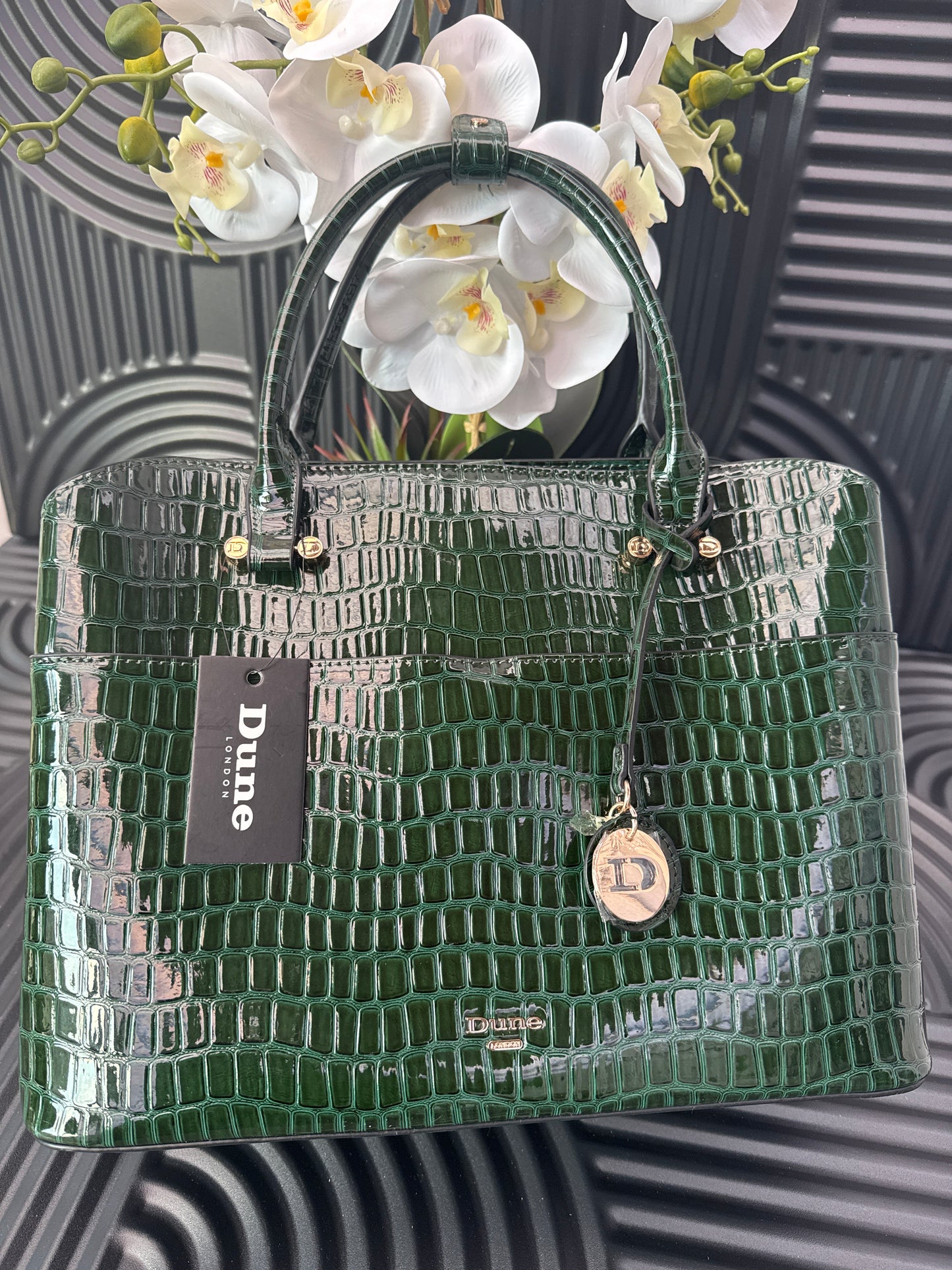 Dune Croc Effect Tote Bag