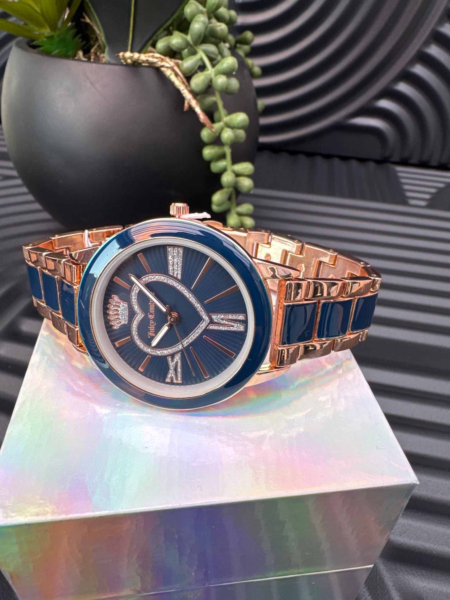Juicy Couture Navy and gold watch