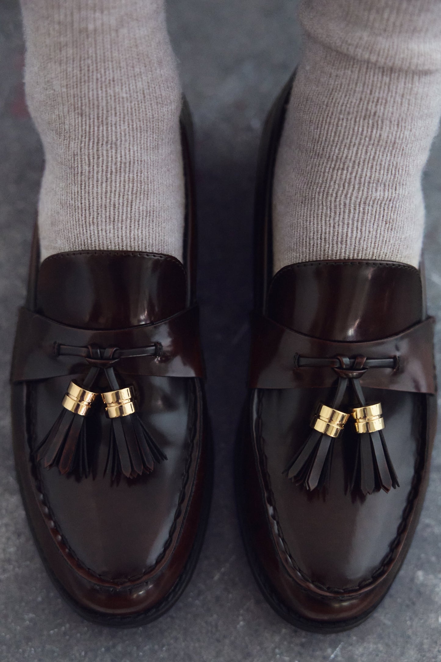 Burgundy Tassel Loafers