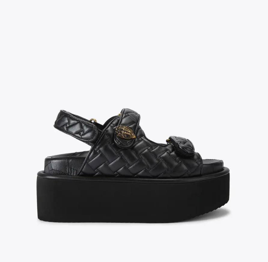 KG Black Leather Pump Sandal