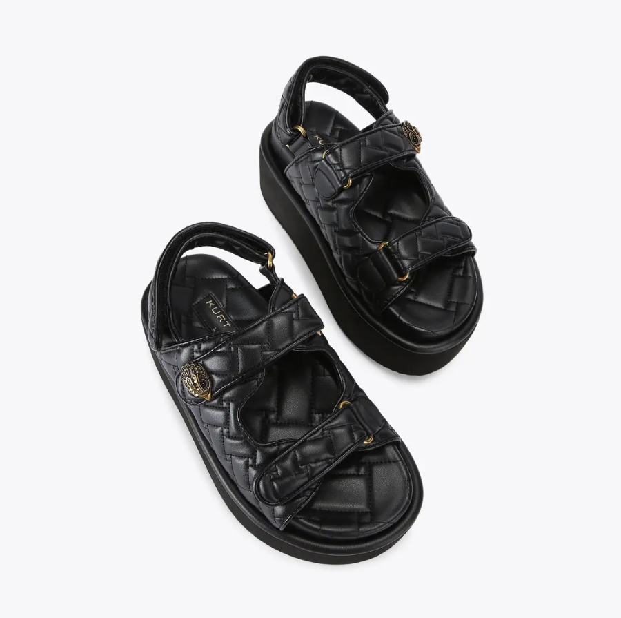 KG Black Leather Pump Sandal