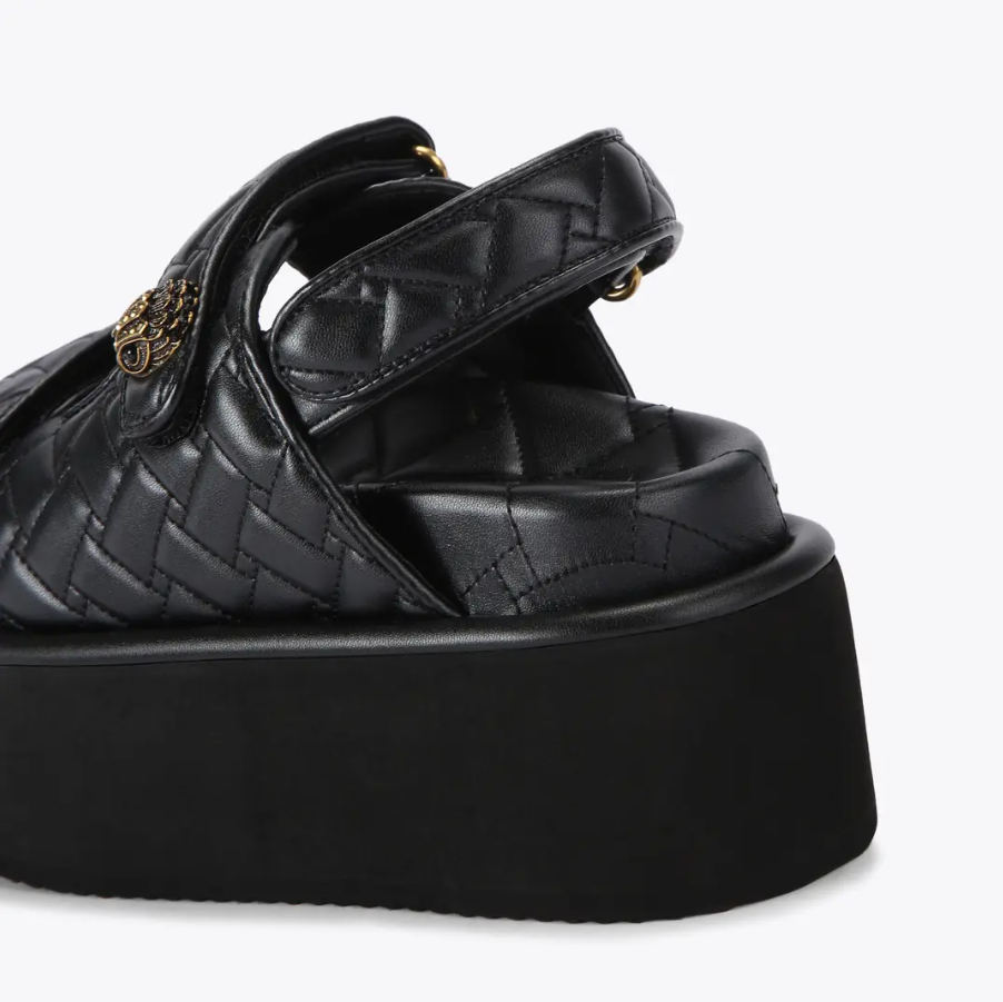 KG Black Leather Pump Sandal