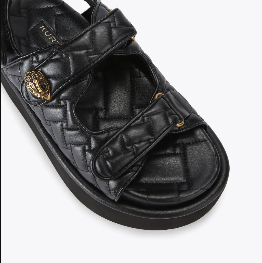 KG Black Leather Pump Sandal