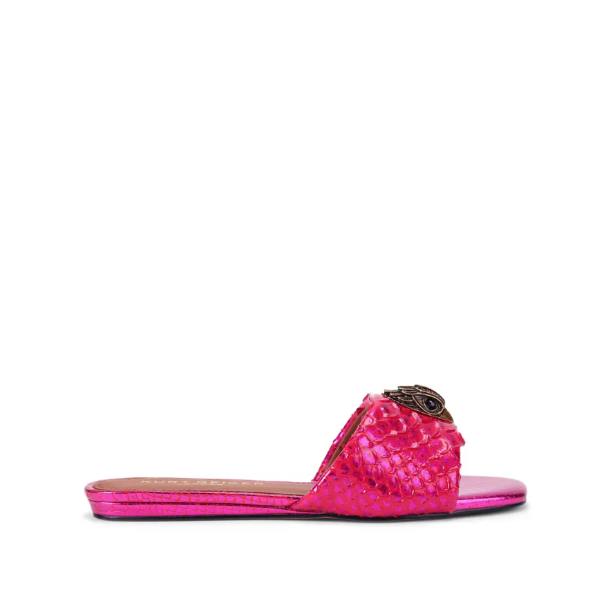 Kurt Geiger Snake Print Fuschia Sandal