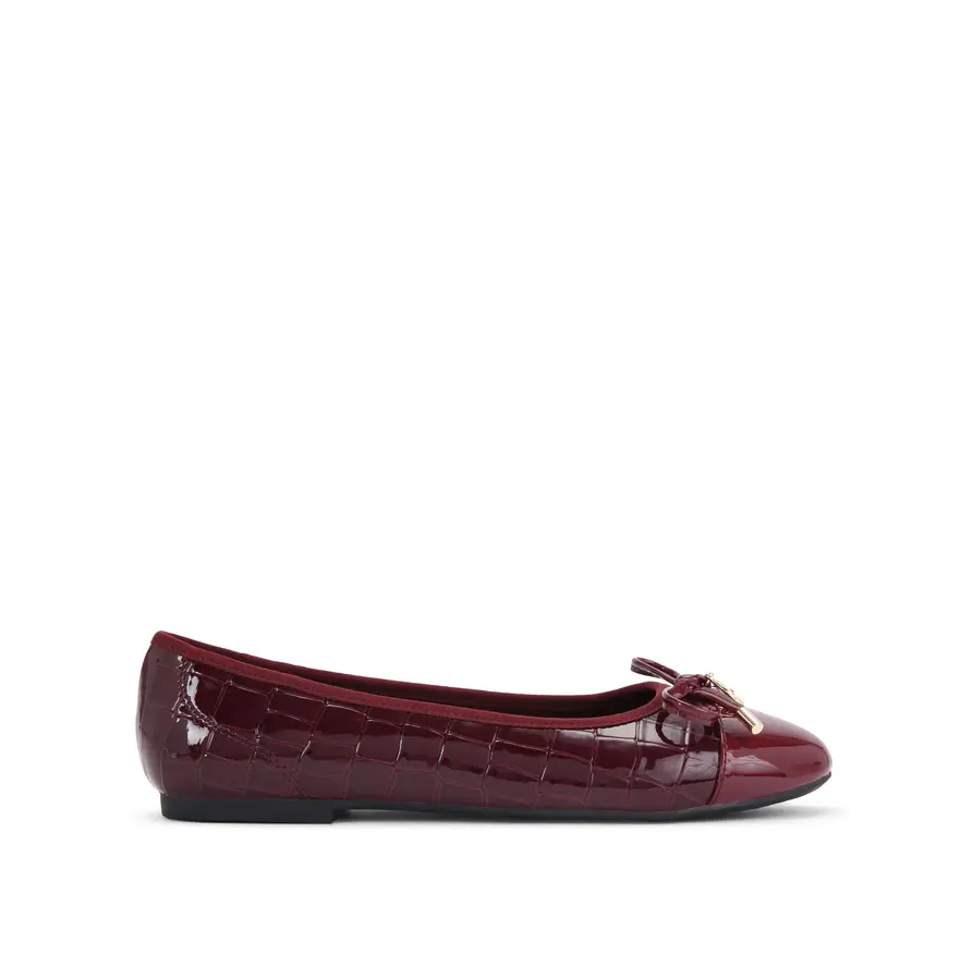 KG Wine Flat Shoe With Bow Details