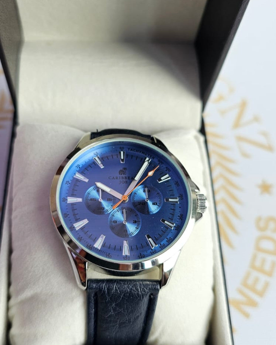 Men’s Leather Chronograph Watch