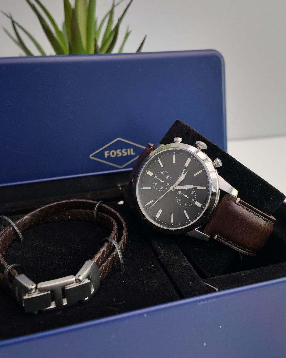 Fossil Watch and Bracelet Gift Set
