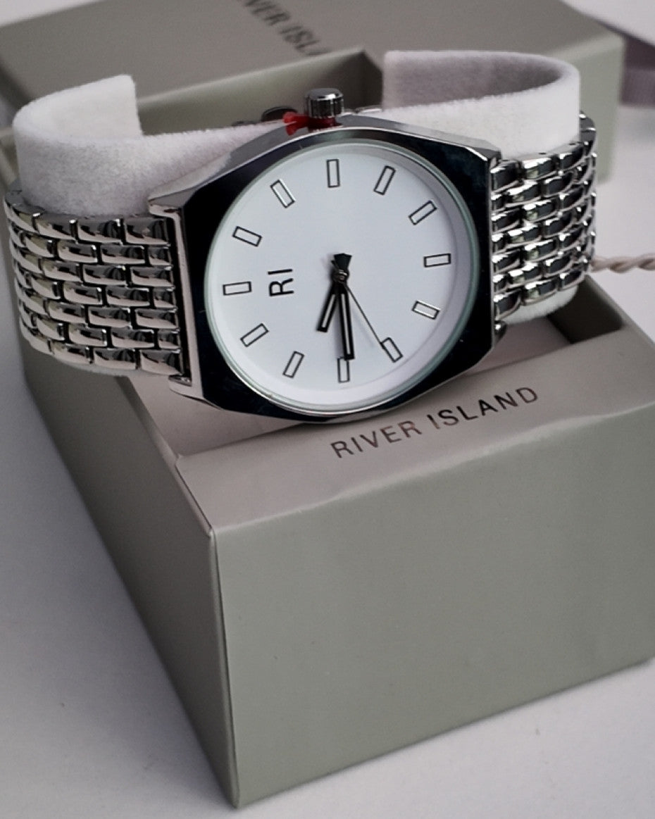 River Island Silver Tone Metal Watch