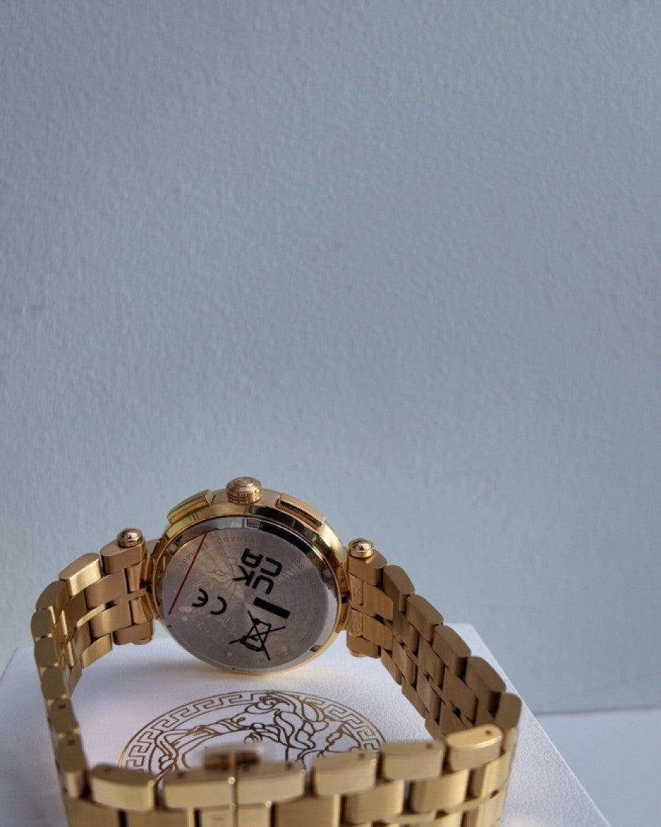Versace Chronograph Gold and Black Watch