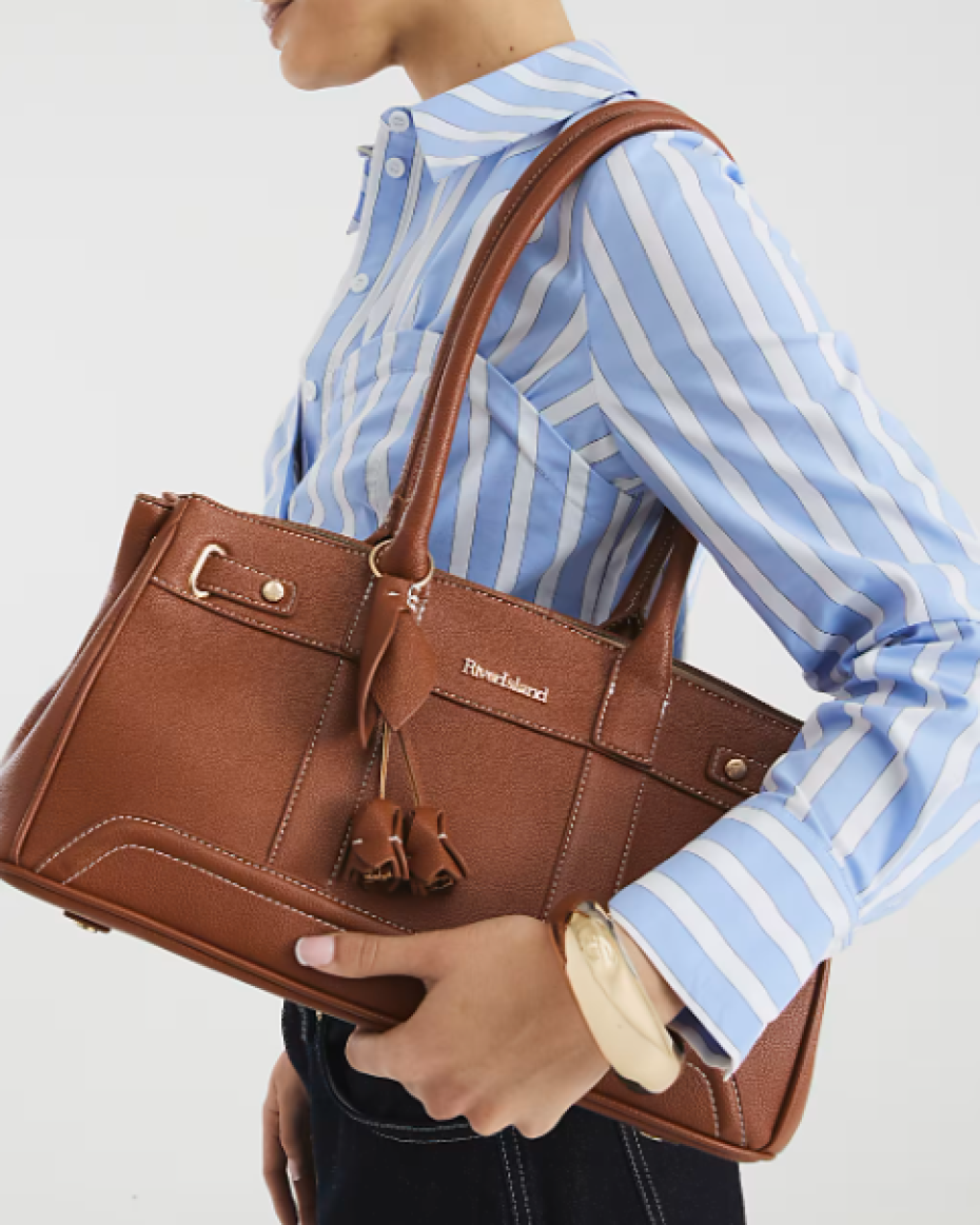Ladies Brown Soft Tote Bag