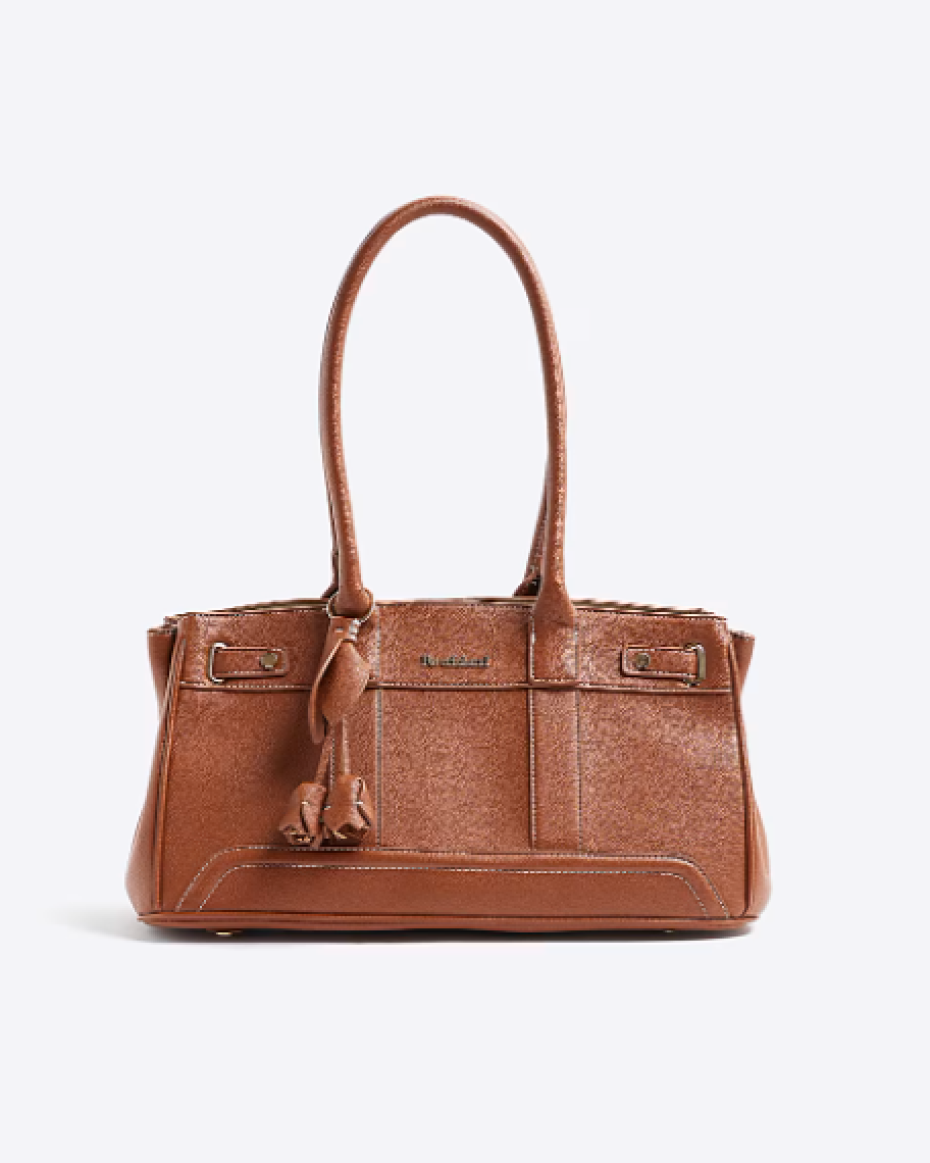 Ladies Brown Soft Tote Bag