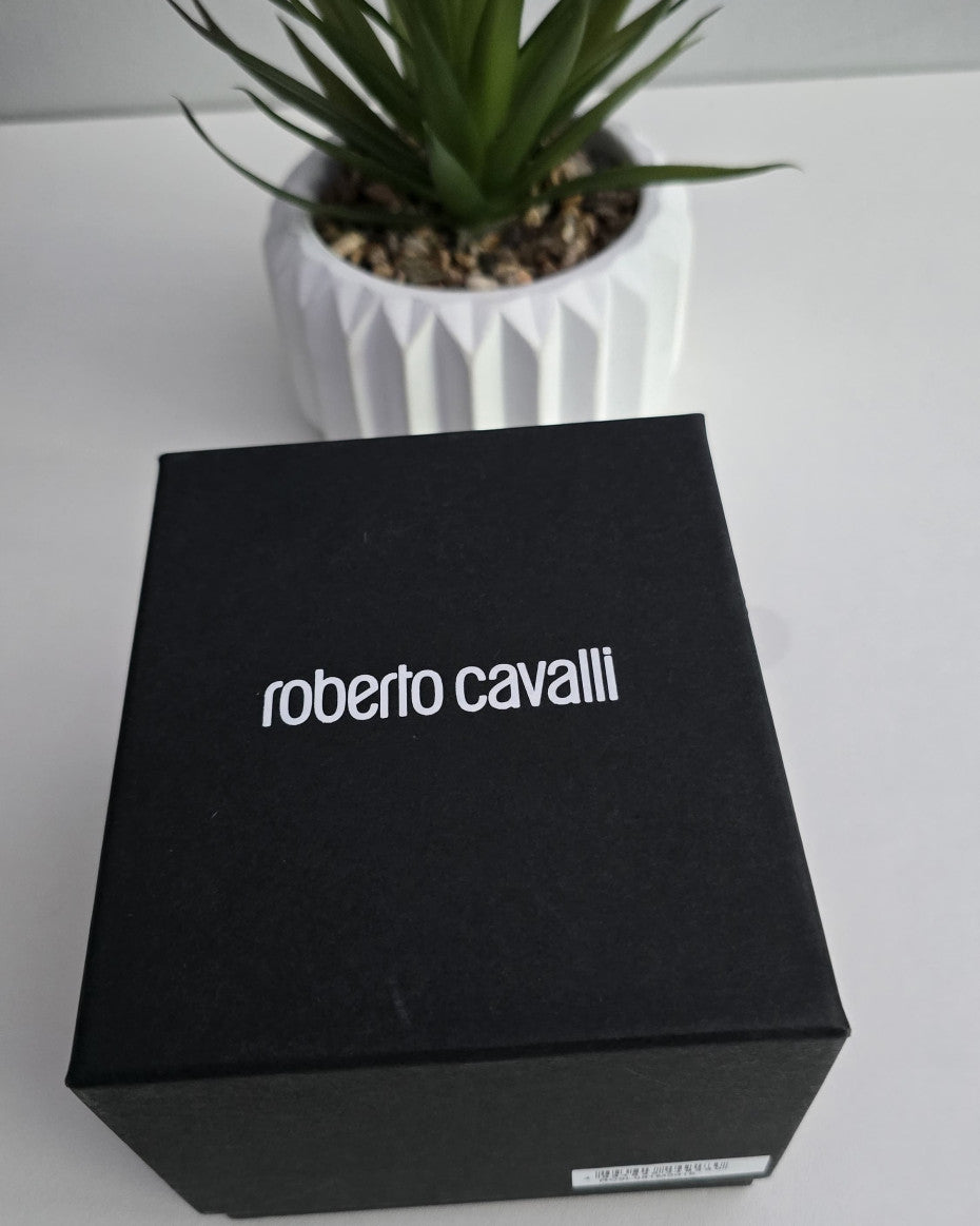 Roberto Cavalli Silver Tone Watch with Swarovski Stones