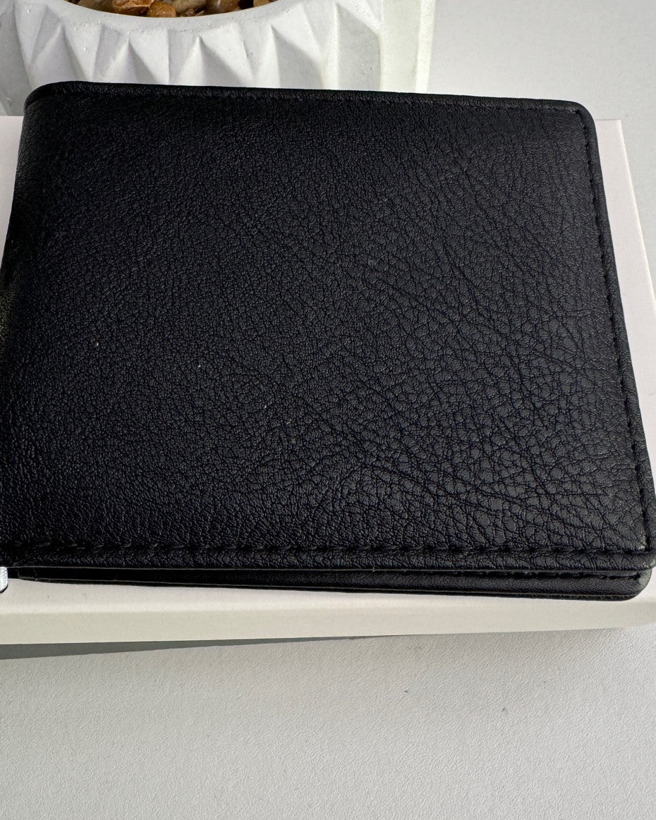 Black Chronograph Watch & Wallet Set