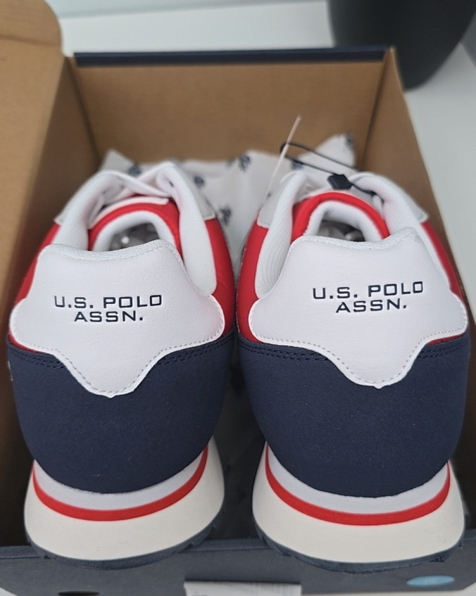 Navy & Red Logo Trainers
