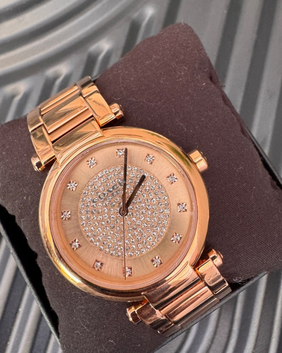 Rose Gold Coach Watch for Ladies