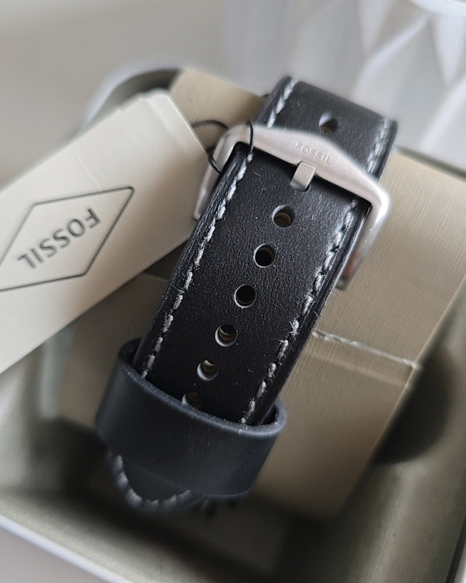 FOSSIL Black Leather Watch