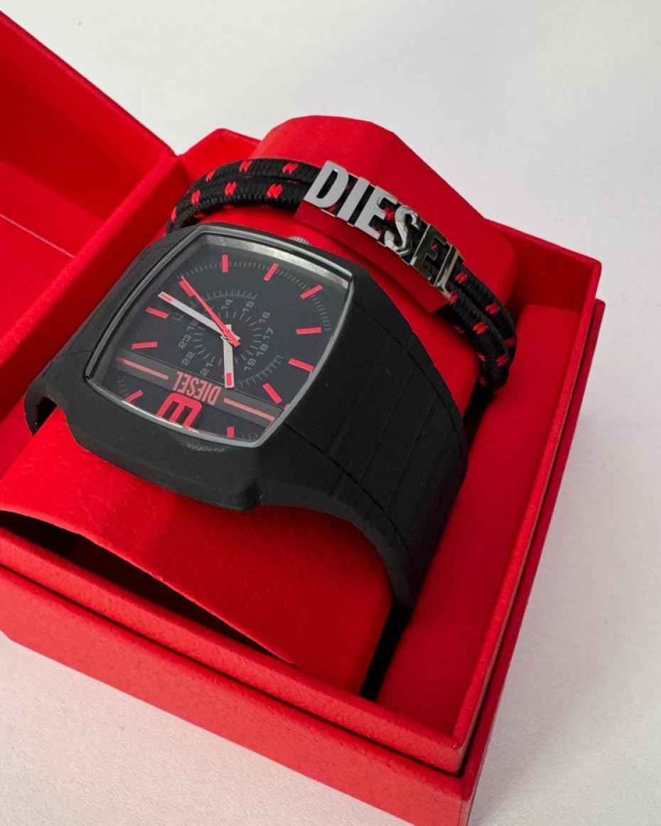DIESEL Watch & Bracelet Set