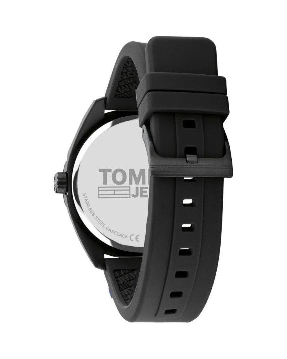 Tommy Hilfiger watch with silicone strap in black
