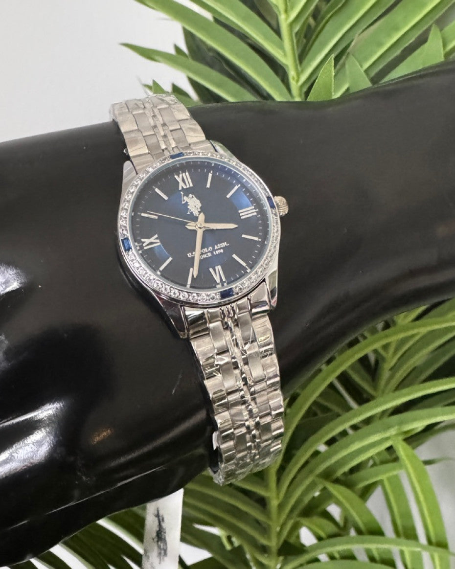 US Polo Assn Dark Blue Stainless Steel Watch