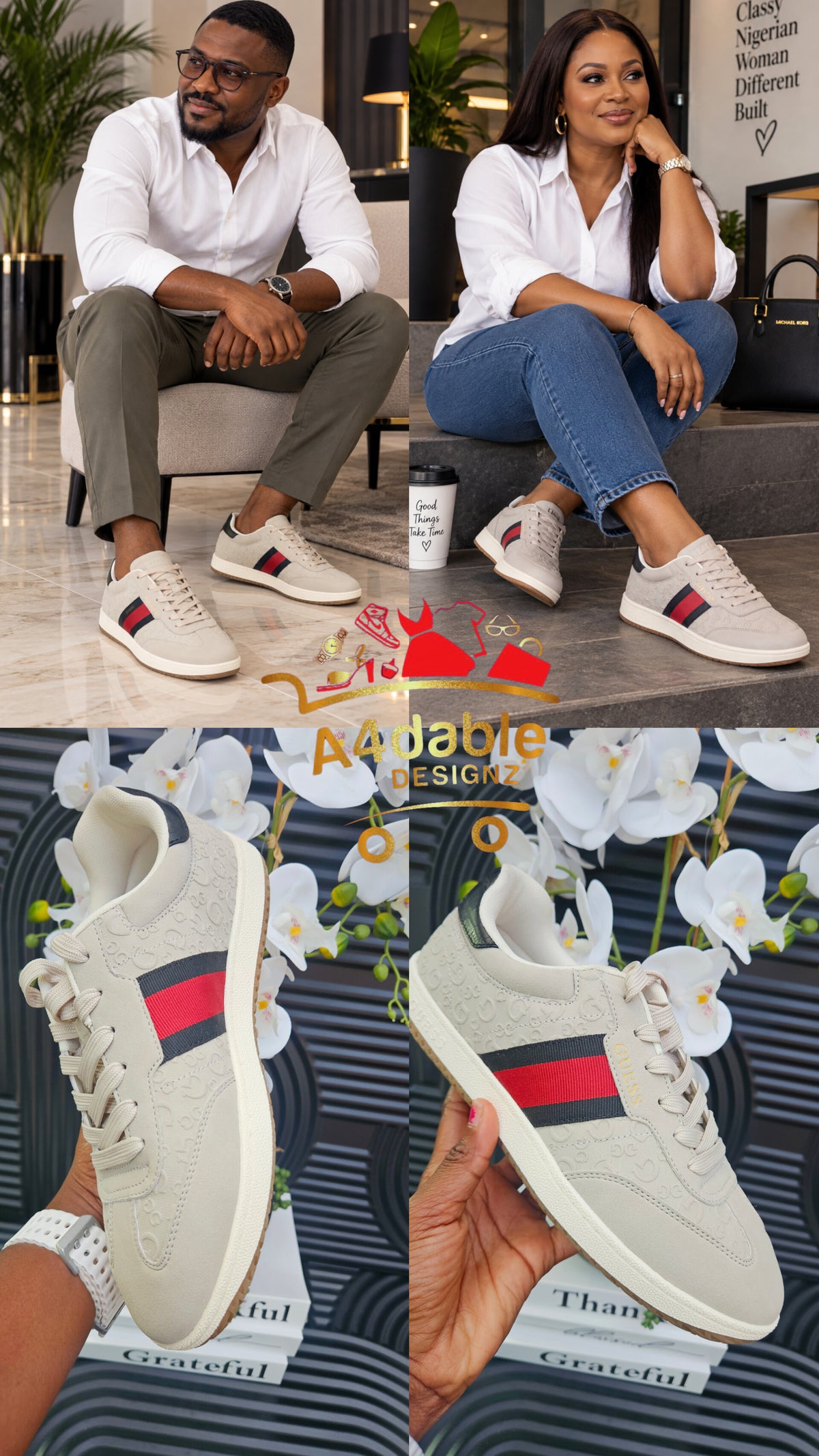 GUESS Striped G Sneaker - Authentic Retail Product