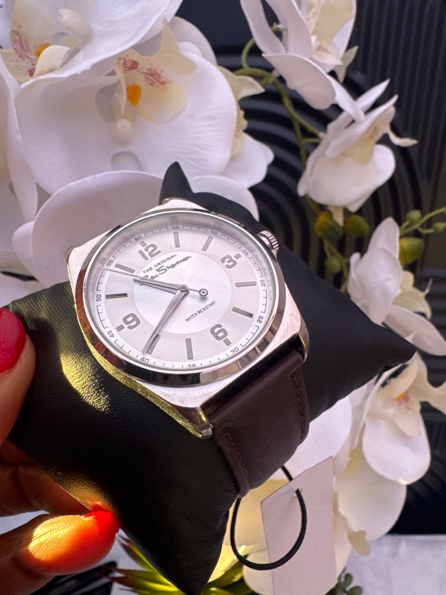 Brown Target Dial Watch