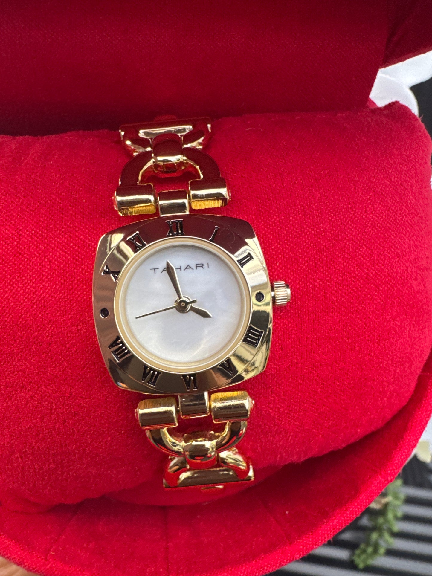 Gold Tone Chain Strap Watch