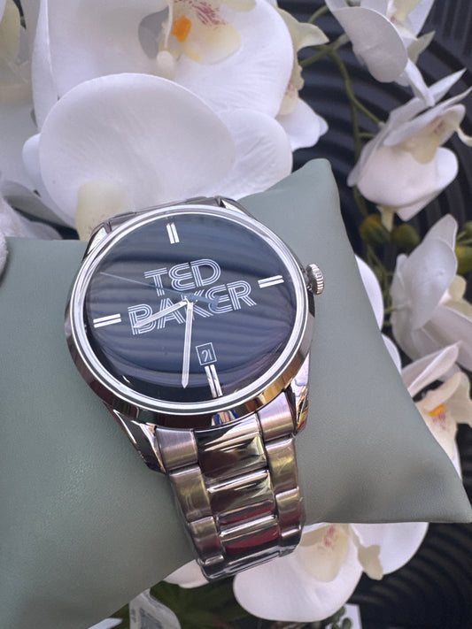 Ted Baker Stainless Steel Bracelet Black Dial Watch