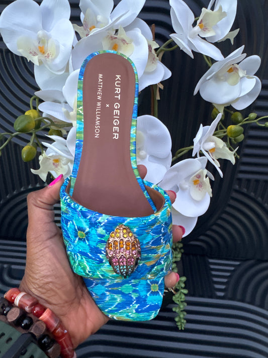 Floral Motif Flat Sandal