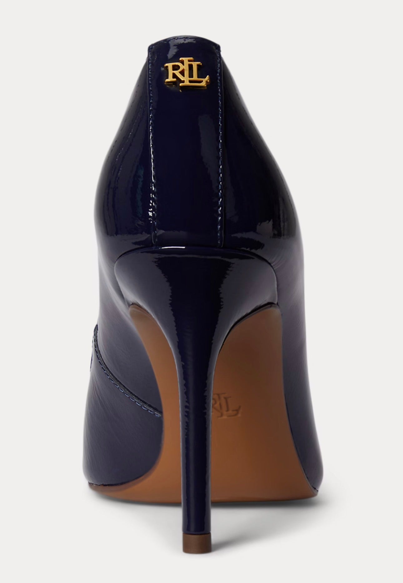 RL Patent Navy Leather Pumps