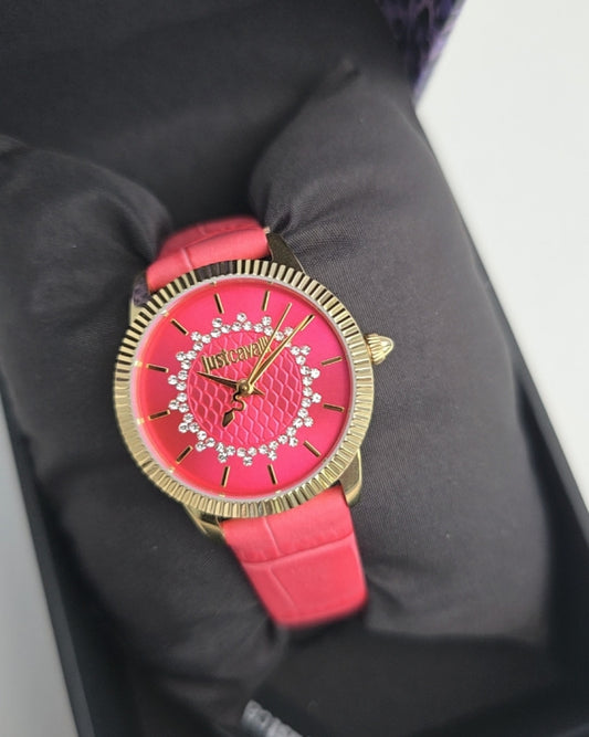 JC Ladies Pink Leather Watch
