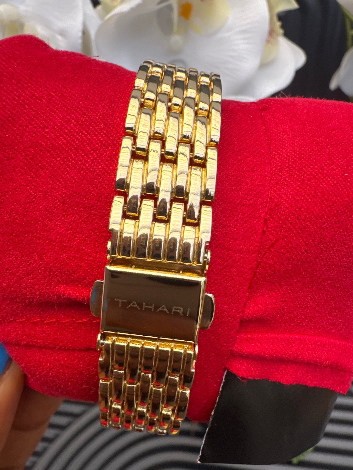 Gold Tone Oval Dial Watch