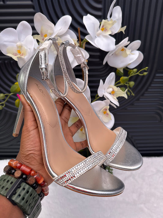 Silver Heeled Sandal