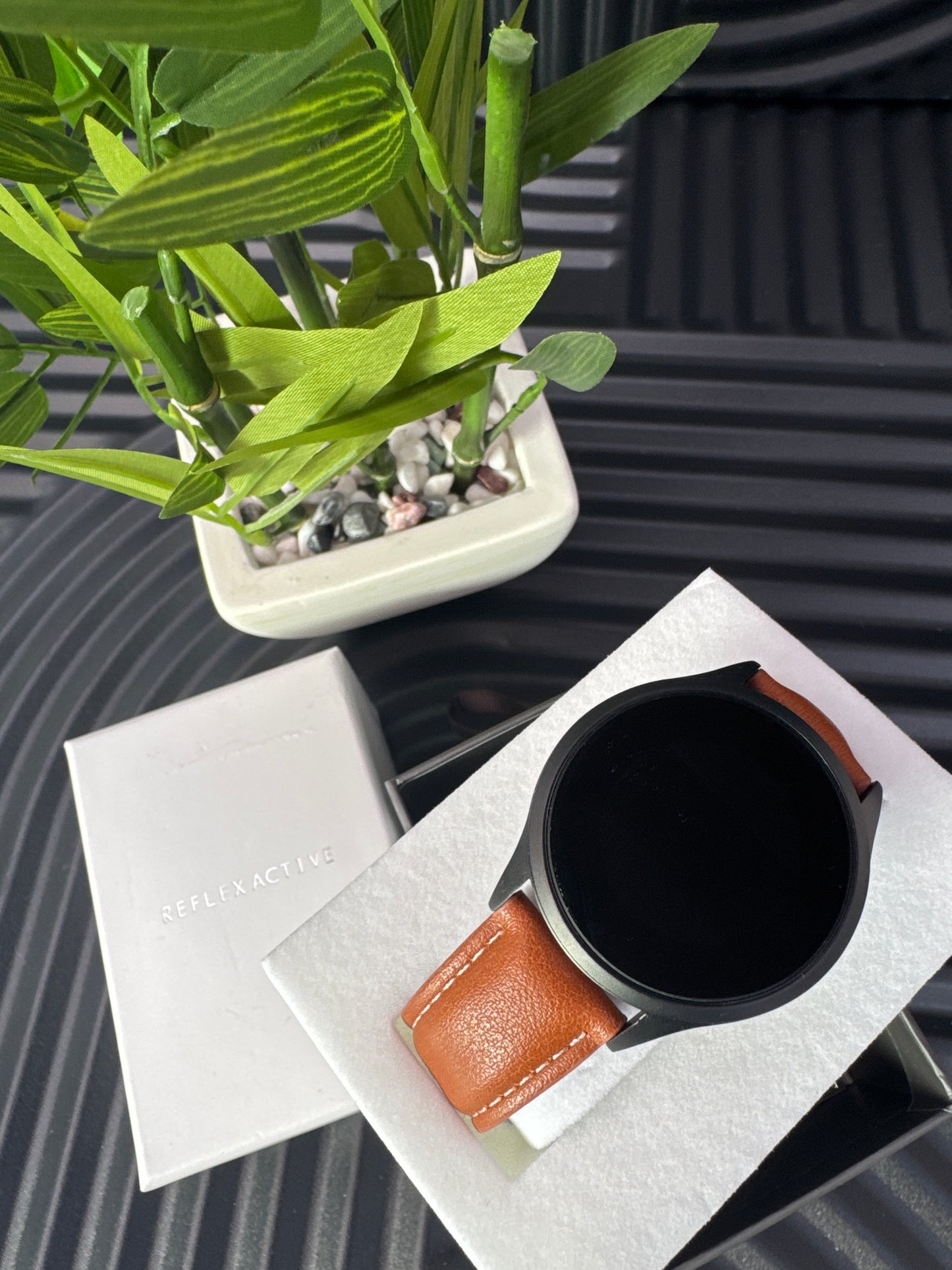 Brown Buckle Strap Smart Watch