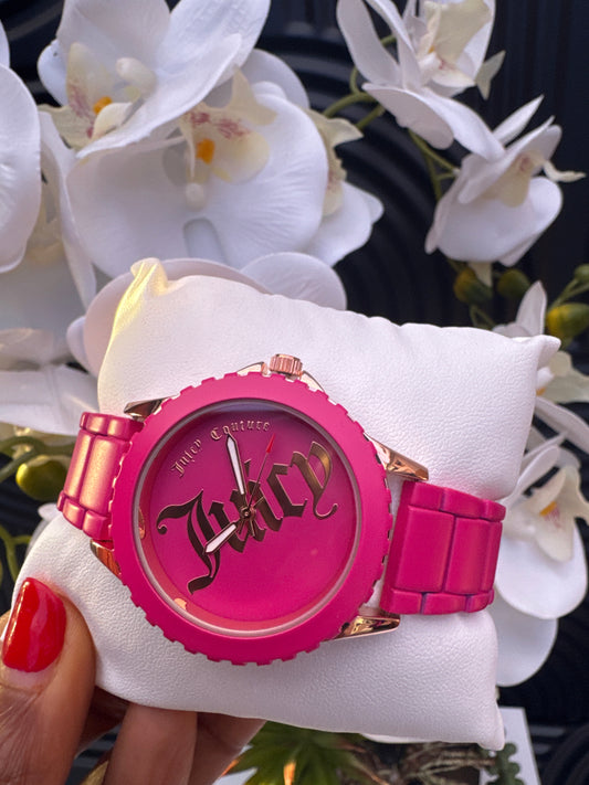 Juicy Couture bracelet strap pink watch