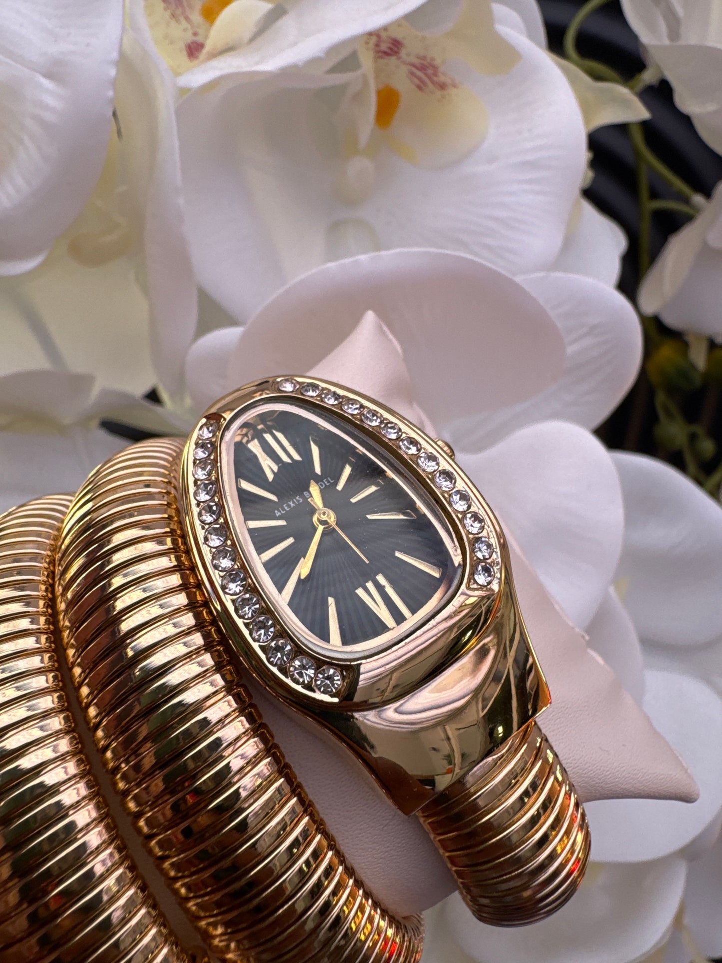 Gold Tone Diamante Embellished Watch