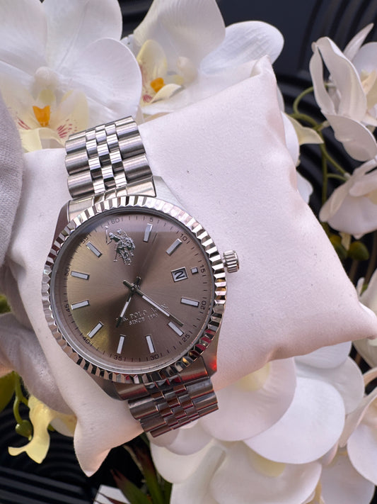 US Polo Silver Tone Watch
